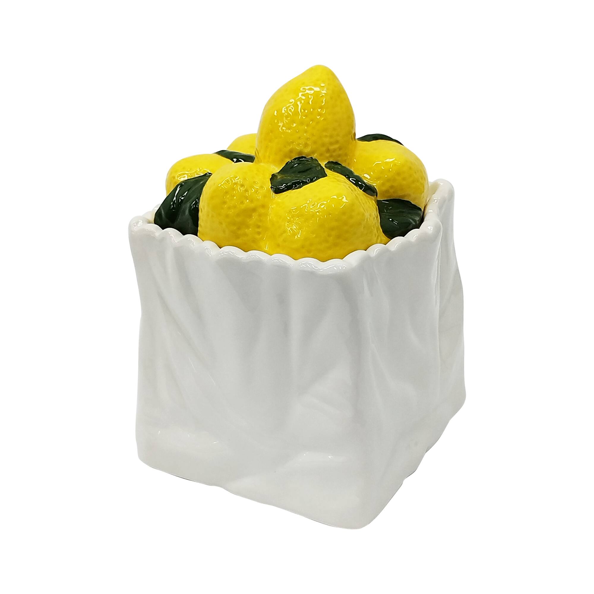 7" Lemon Ceramic Sugar Jar with Lid by Ashland®